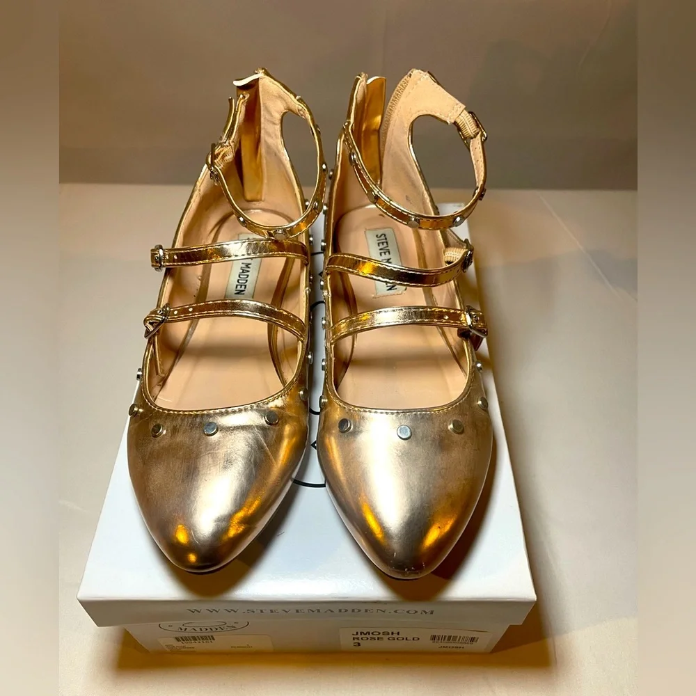 Steve Madden Unisex Gold Jmosh Ballet Flat Size 3M